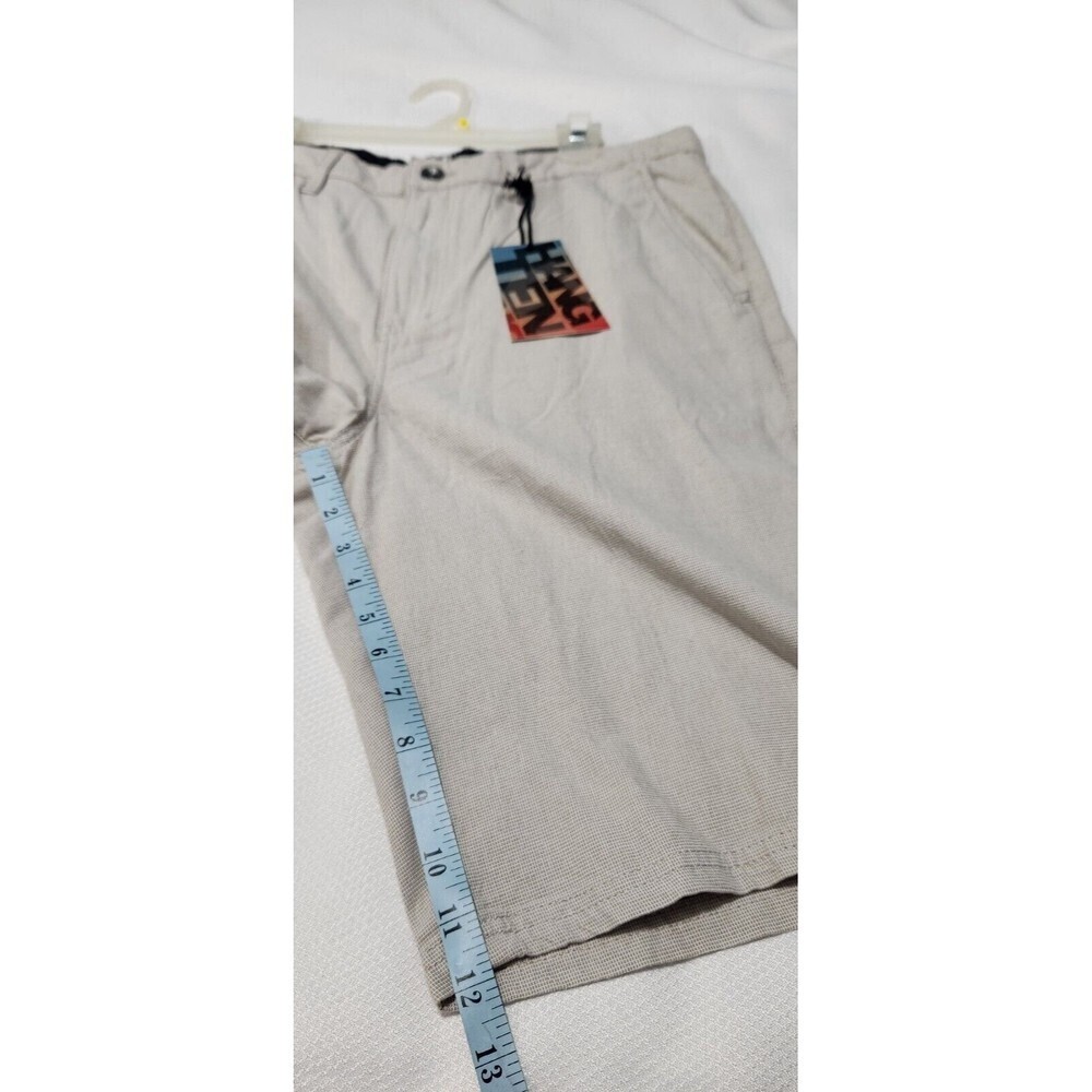 Hang Ten Shorts Size 36 Color Beige 100% Cotton With Pockets - Picture 3 of 12